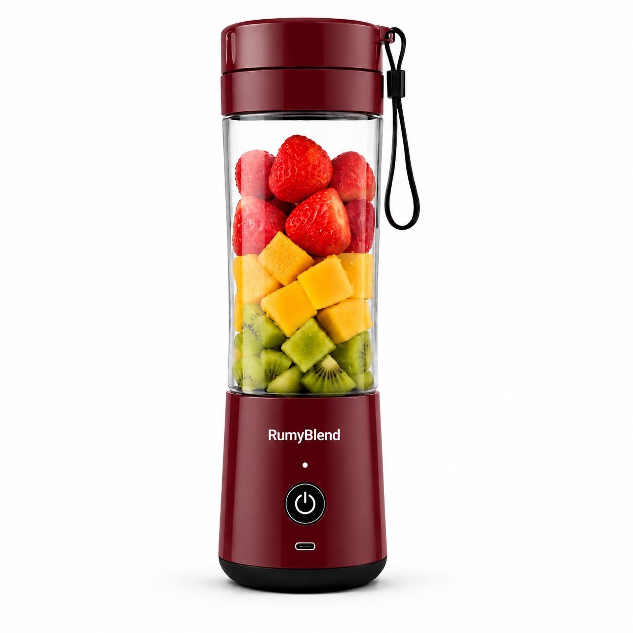 RumyBlend burgundy portable blender
