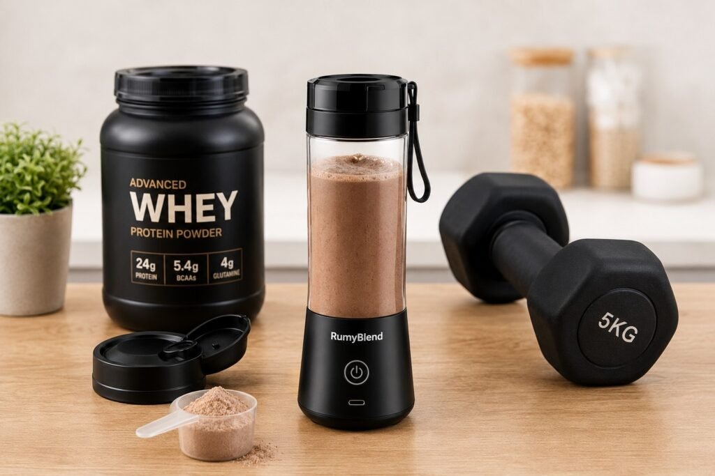 RumyBlend portable blender for protein shakes and gym use