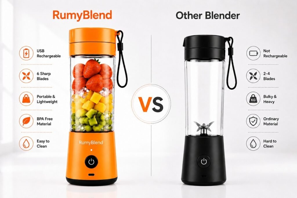 RumyBlend portable blender vs other portable blender comparison